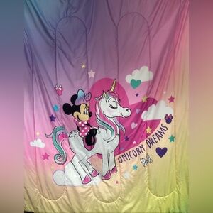 Disney Junior Minnie Mouse Unicorn Dreams Twin Comforter And Flat Sheet